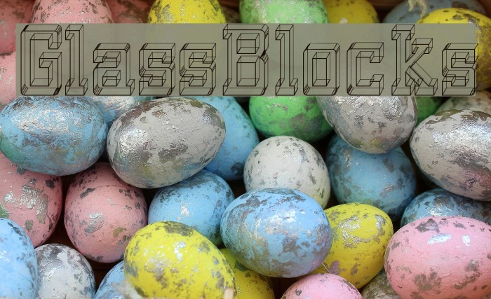 GlassBlocks Font examples