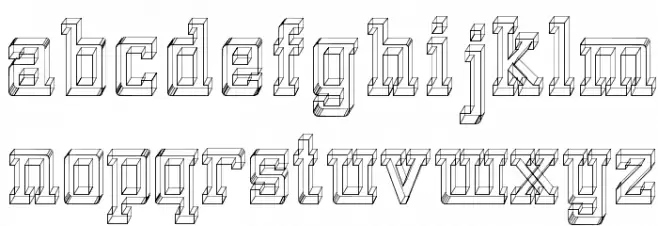GlassBlocks Font LOWERCASE