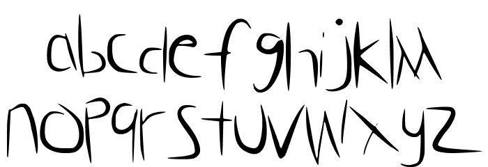 Glass_Hand Font LOWERCASE
