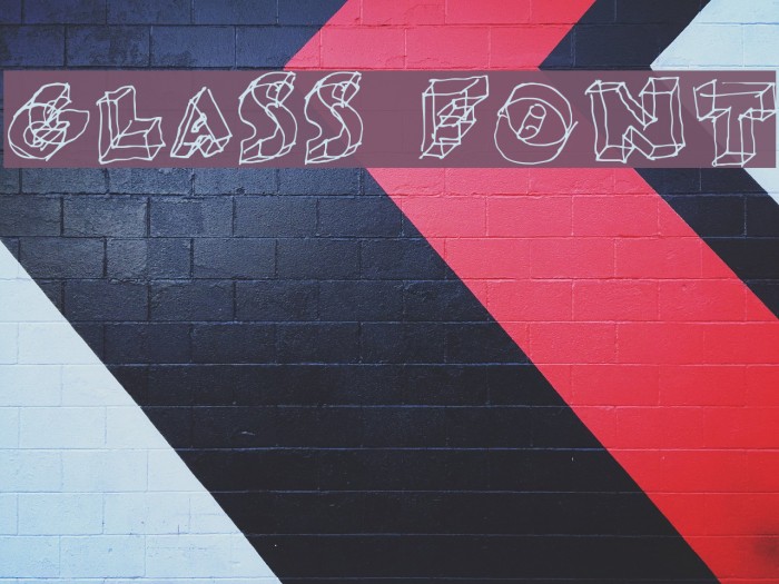 Glass Font examples
