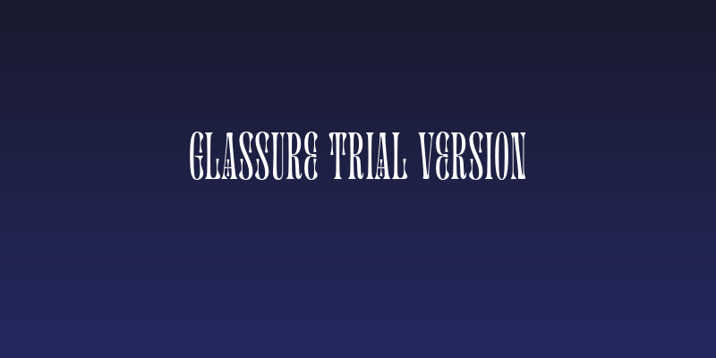 Glassure Trial Version Social Header