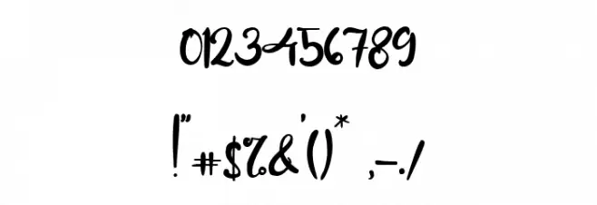 Glassy Font OTHER CHARS