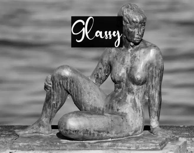 Glassy Font examples