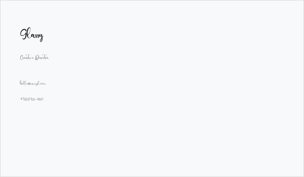 Glassy Business Card