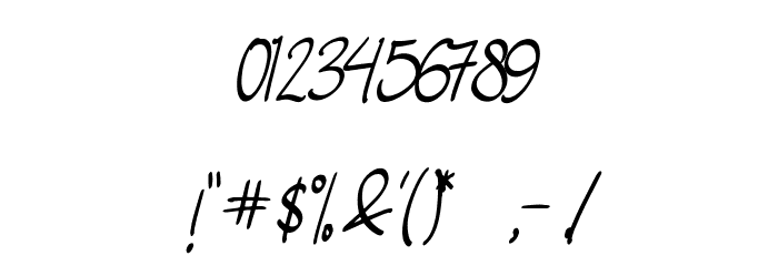 Glastia Monoline Font OTHER CHARS