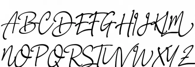 Glastia Monoline Schriftart Groß