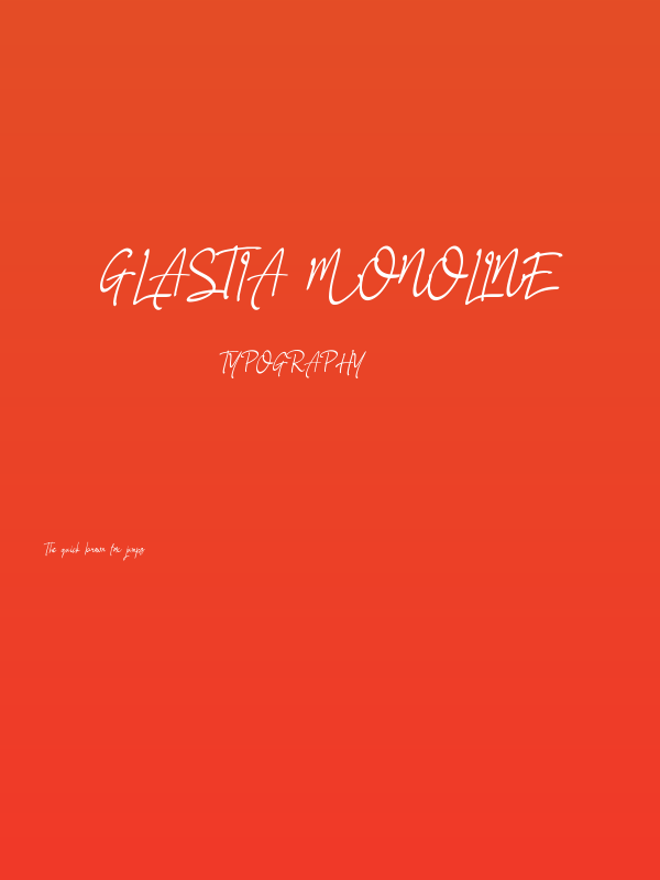 Glastia Monoline Poster