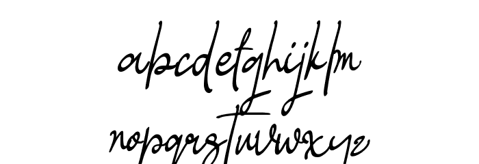 Glastia Monoline Font LOWERCASE
