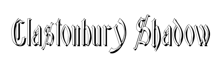 Glastonbury Shadow Font
