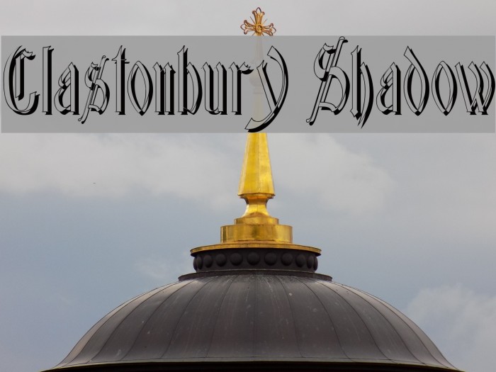 Glastonbury Shadow Font examples