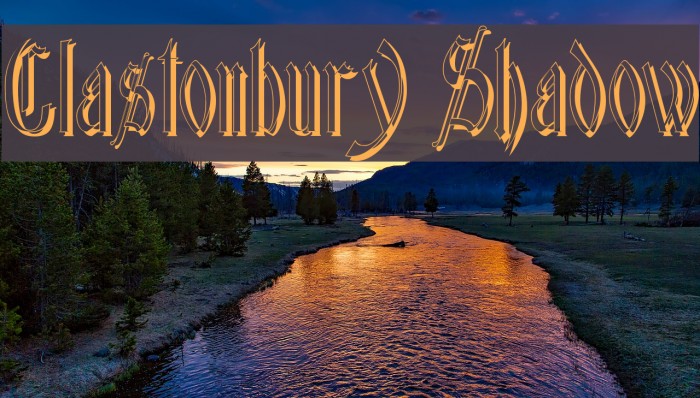 Glastonbury Shadow Font examples