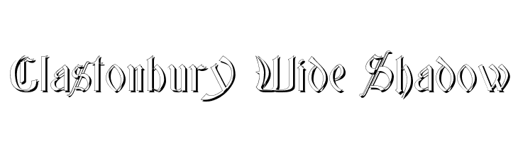 Glastonbury Wide Shadow Font