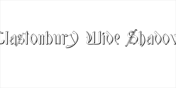 Glastonbury Wide Shadow Logo