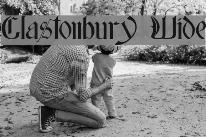 Glastonbury Wide Fonte examples