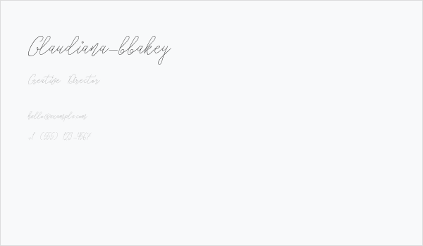 Glaudiana-bbakey Business Card