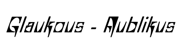 Glaukous - Aublikus  font caratteri gratis