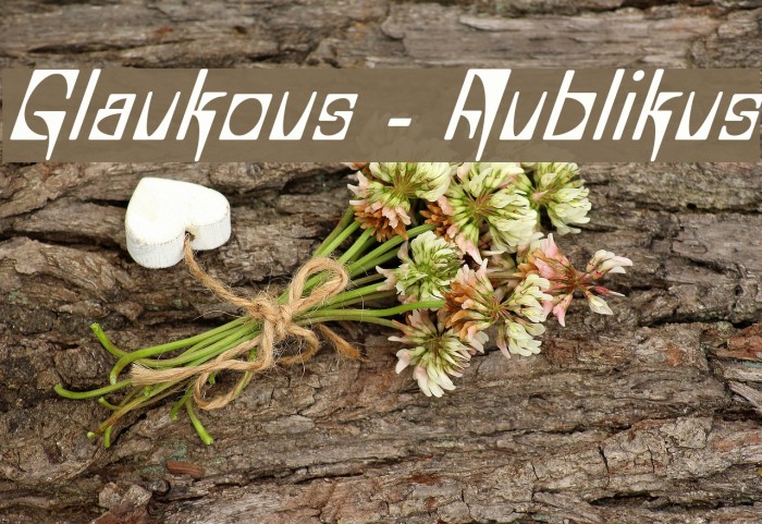 Glaukous - Aublikus Font examples