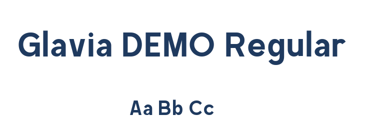 Glavia DEMO Regular Font Preview