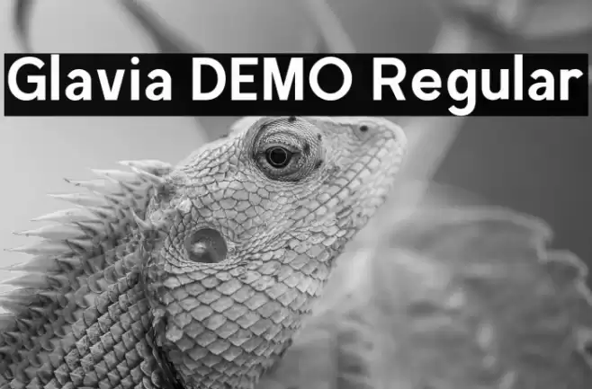 Glavia DEMO Regular خط examples