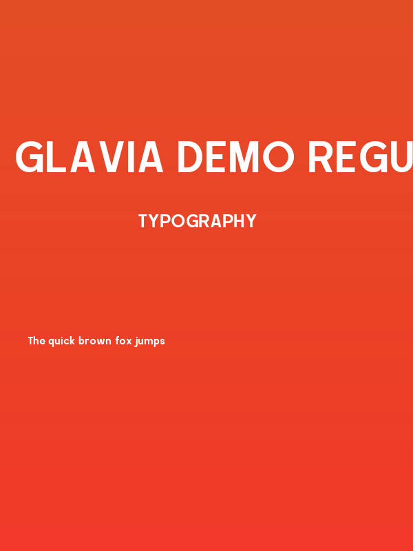 Glavia DEMO Regular Poster
