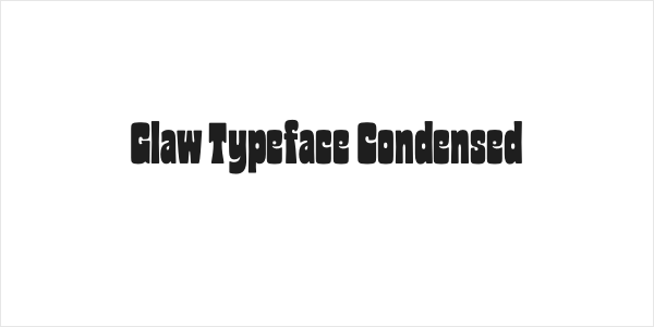 Glaw Typeface Condensed Logo