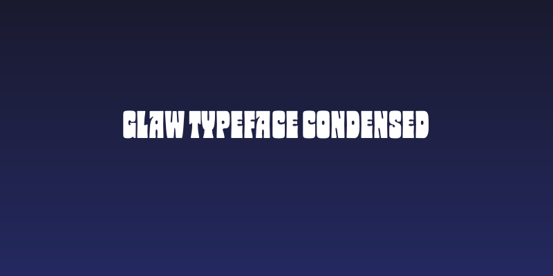 Glaw Typeface Condensed Social Header