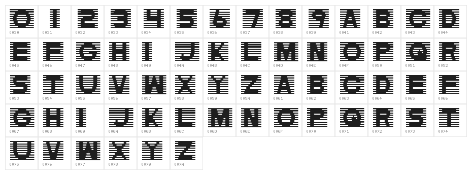 Gleamie Character Map