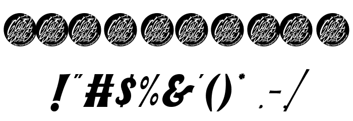 Gleamore Demo Font OTHER CHARS