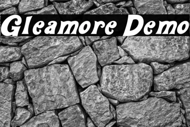 Gleamore Demo Font examples