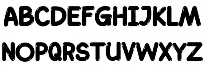 Gleeful Bubble Regular خط أحرف كبيرة