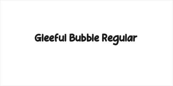 Gleeful Bubble Regular Logo