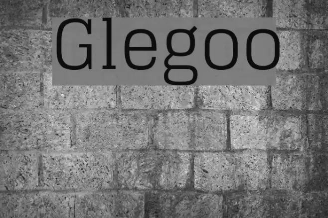 Glegoo Caratteri examples
