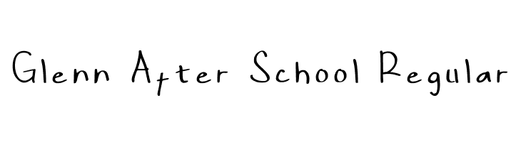Glenn After School Regular  font caratteri gratis