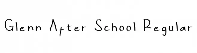Glenn After School Regular  Free Fonts Download