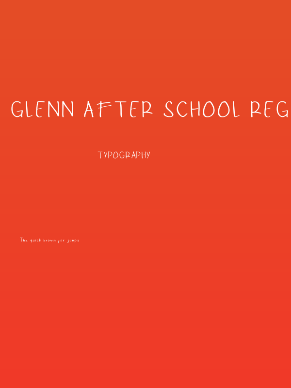 Glenn After School Regular Poster