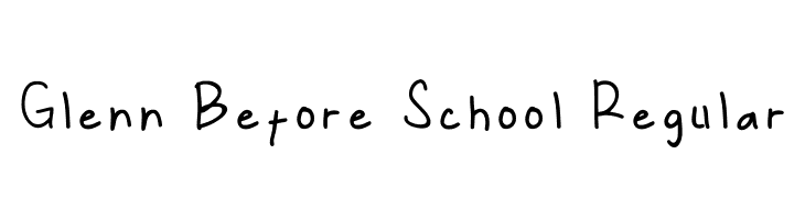 Glenn Before School Regular  Free Fonts Download