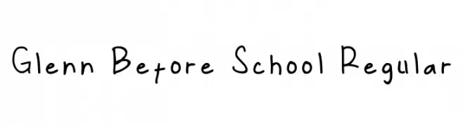 Glenn Before School Regular  Free Fonts Download