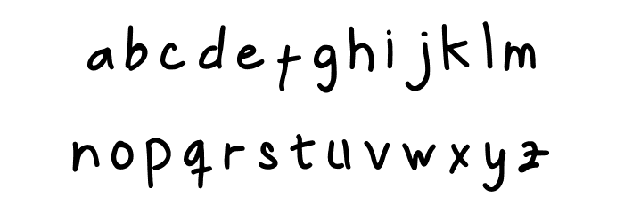 Glenn Before School Regular Font LOWERCASE