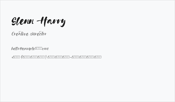 Glenn Harry Business Card