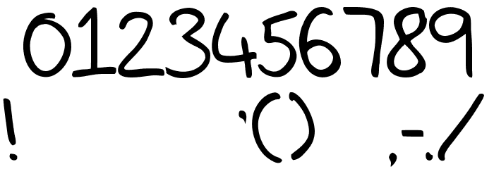 Glenns HandRegular Font OTHER CHARS