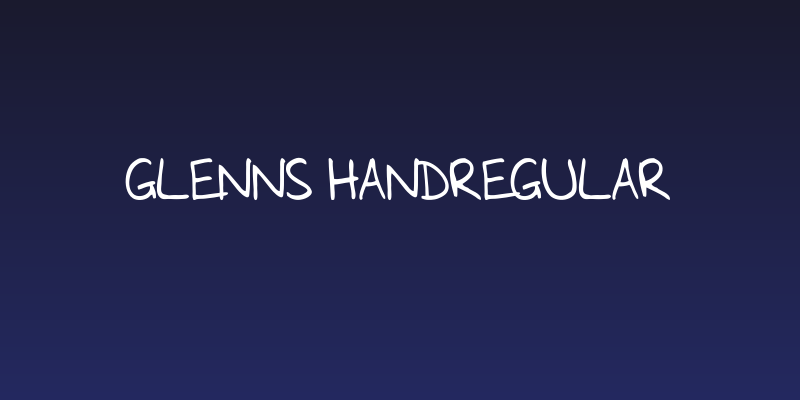 Glenns HandRegular Social Header