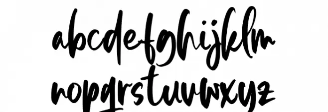 Glibwood Anthem Caratteri MINUSCOLO