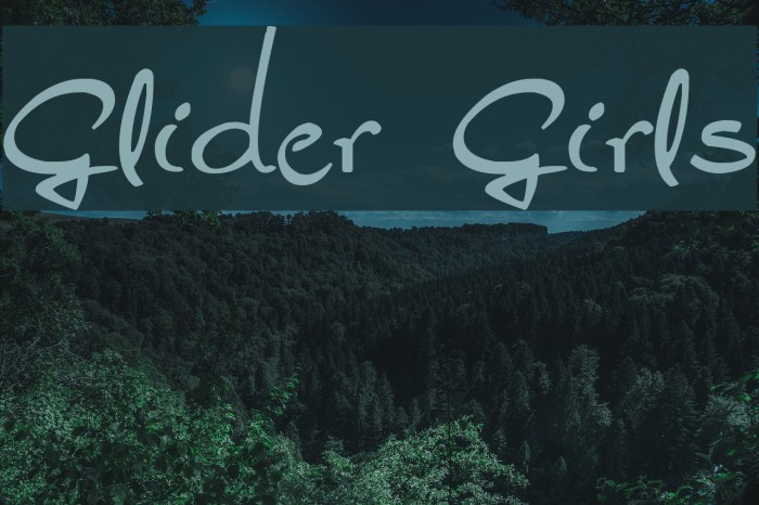 Glider Girls Font examples