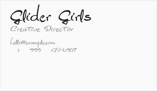 Glider Girls Business Card