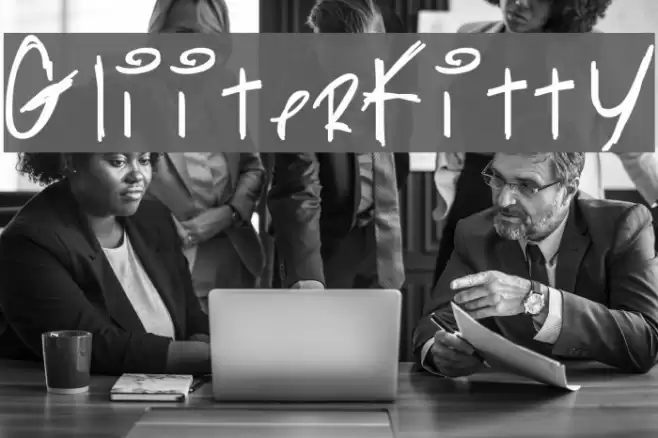 GliiterKitty Font examples