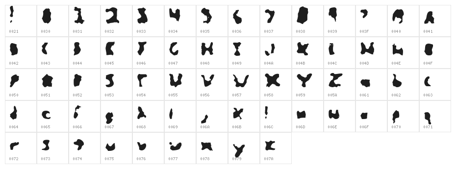 Glimmer Character Map