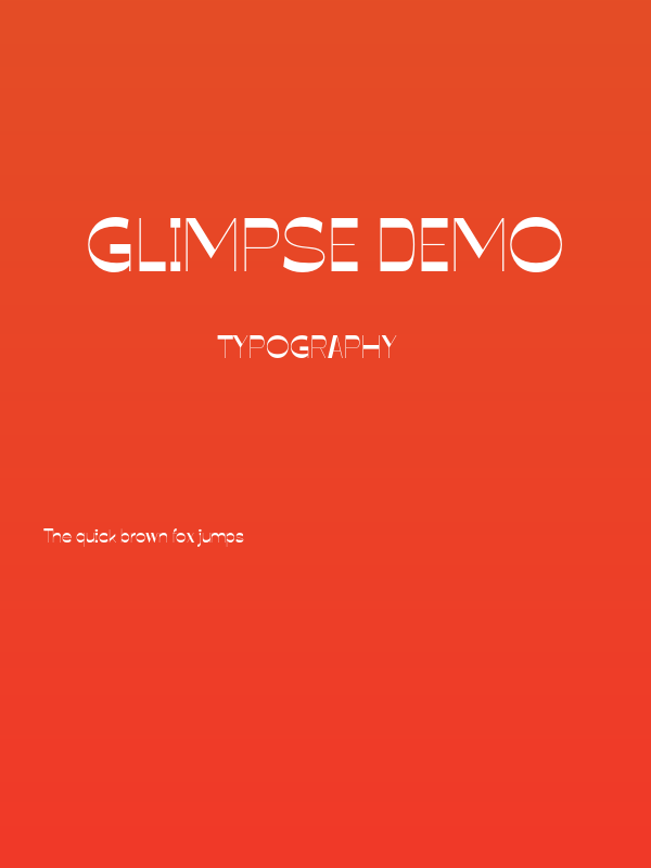 Glimpse Demo Poster