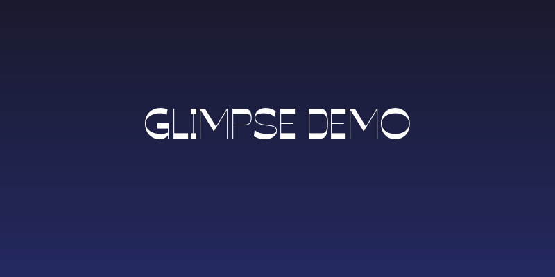 Glimpse Demo Social Header