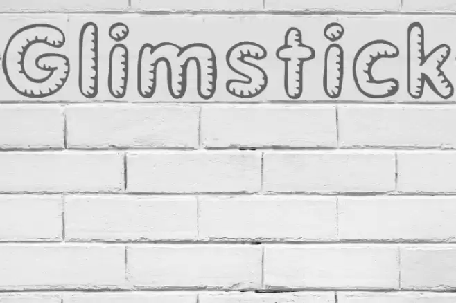 Glimstick Schriftart examples