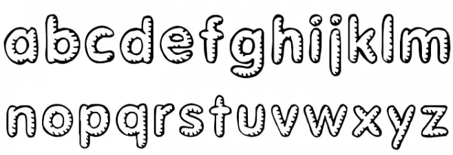 Glimstick Schriftart Kleinbuchstaben